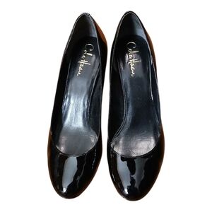 NIKE Air Cole Haan Black Patent Leather Round Toe Classic Comfort Pump Size 9.5B